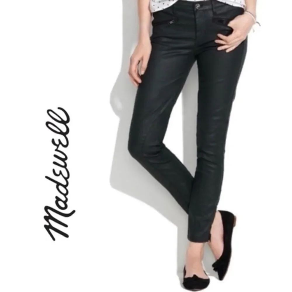 Madewell skinny skinny coated jeans size 27